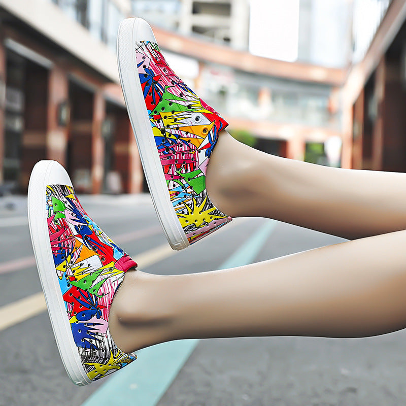 Hole Shoes Graffiti Sandales de plage décontractées pour hommes et femmes