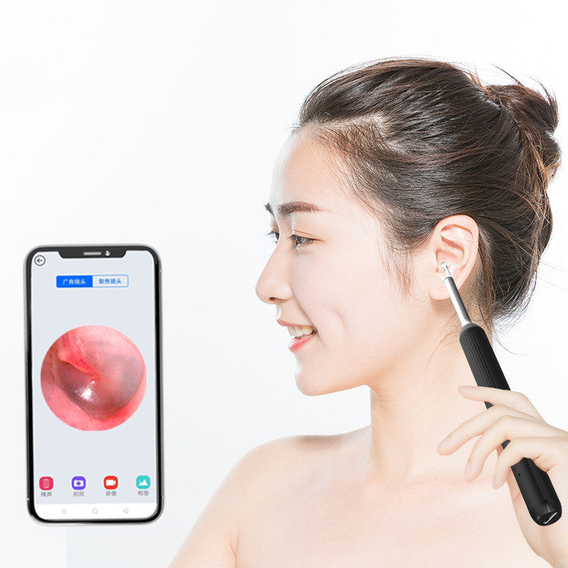 Cuillère auriculaire visuelle, nettoyeur d'oreille, bâton de prélèvement d'oreille lumineux