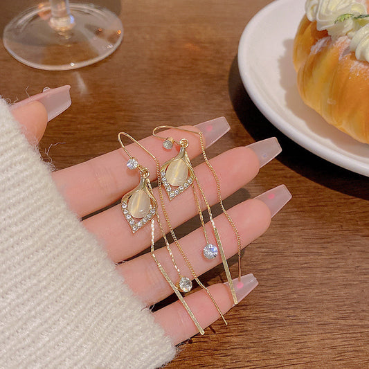 Boucles d'oreilles à pampilles Catopal de haute qualité pour fille, luxe léger