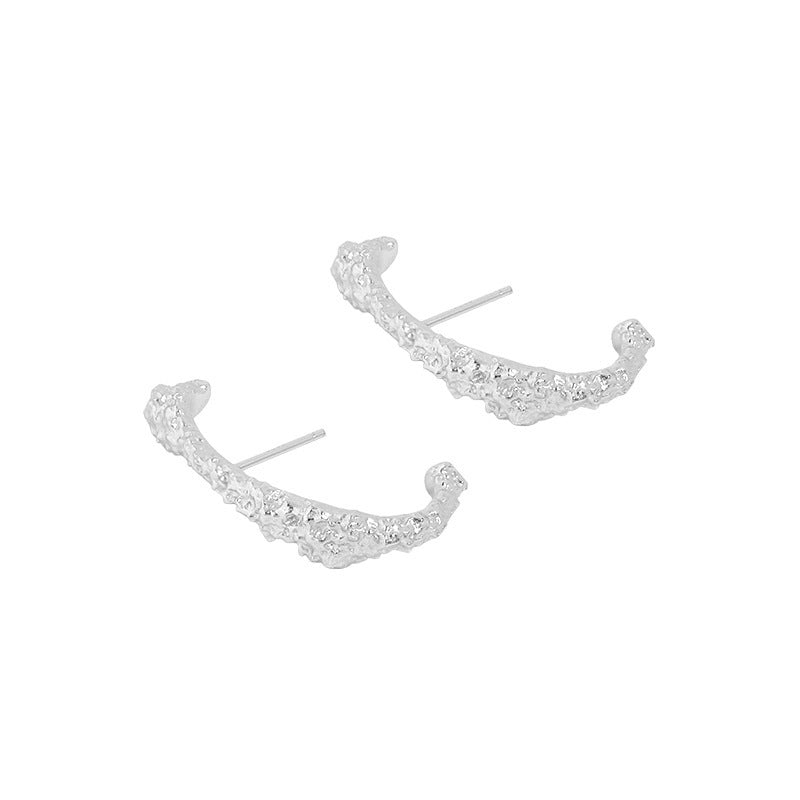 Irregular Silver Stud Earrings For Women