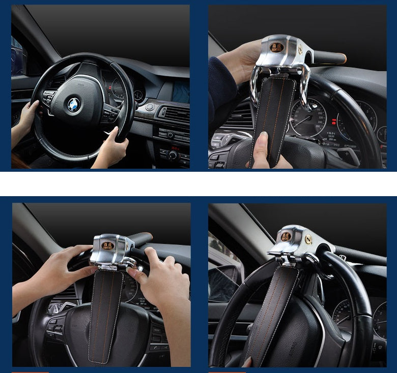 Verrouillage de voiture, verrouillage du volant, antivol, alarme, verrouillage de l'airbag