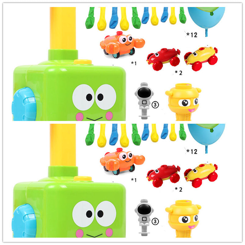 Power Balloon Launch Tower Toy Puzzle  Education Inertia Air Power Balloon Car Science Experimen Toy For Children Gift