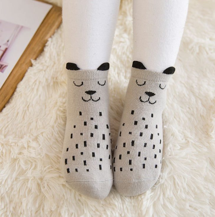 Nouveauté chaussettes nouveau-né dessin animé coton bébé chaussettes antidérapantes bébé coton chaussettes 