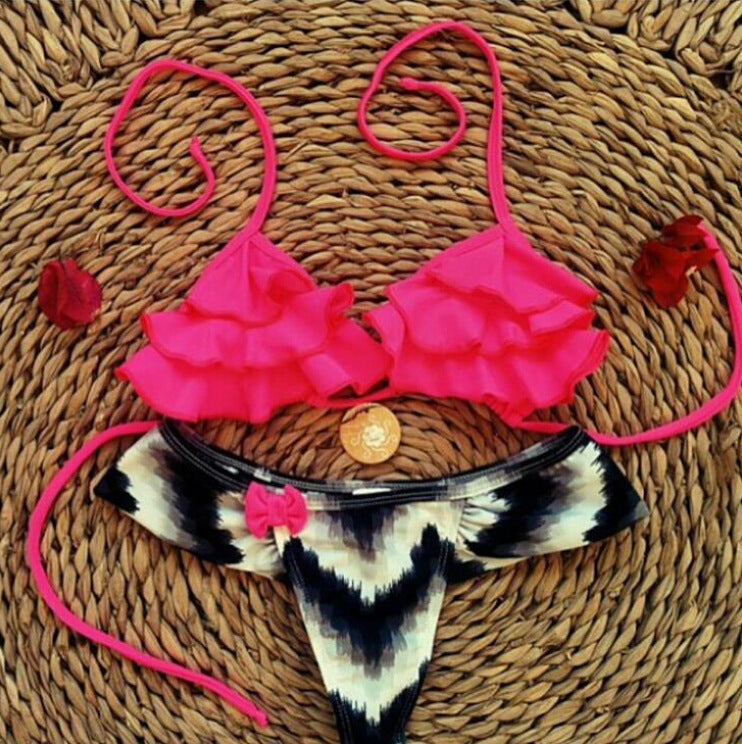 Explosion de vente rapide 2021, costume de bikini brésilien, maillot de bain sexy pour femme, bikini fendu 