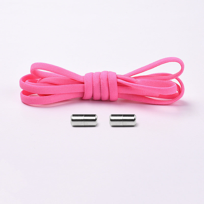 Lacets élastiques sans cravate lacets de chaussures en demi-cercle pour enfants et adultes baskets lacets de verrouillage en métal paresseux rapides cordes de chaussures