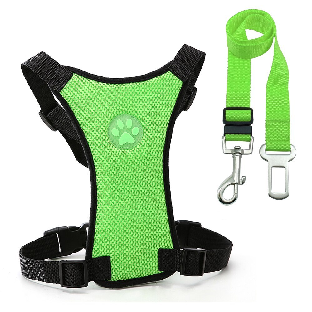 Fournitures pour chiens, sangles de poitrine en maille respirante, sécurité pour voiture, dos de poitrine