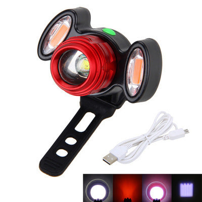4 Modes Bike Front Lamp USB Rechargeable Bike Strong Light Waterproof Headlight Night Cycling Safty Warning Light