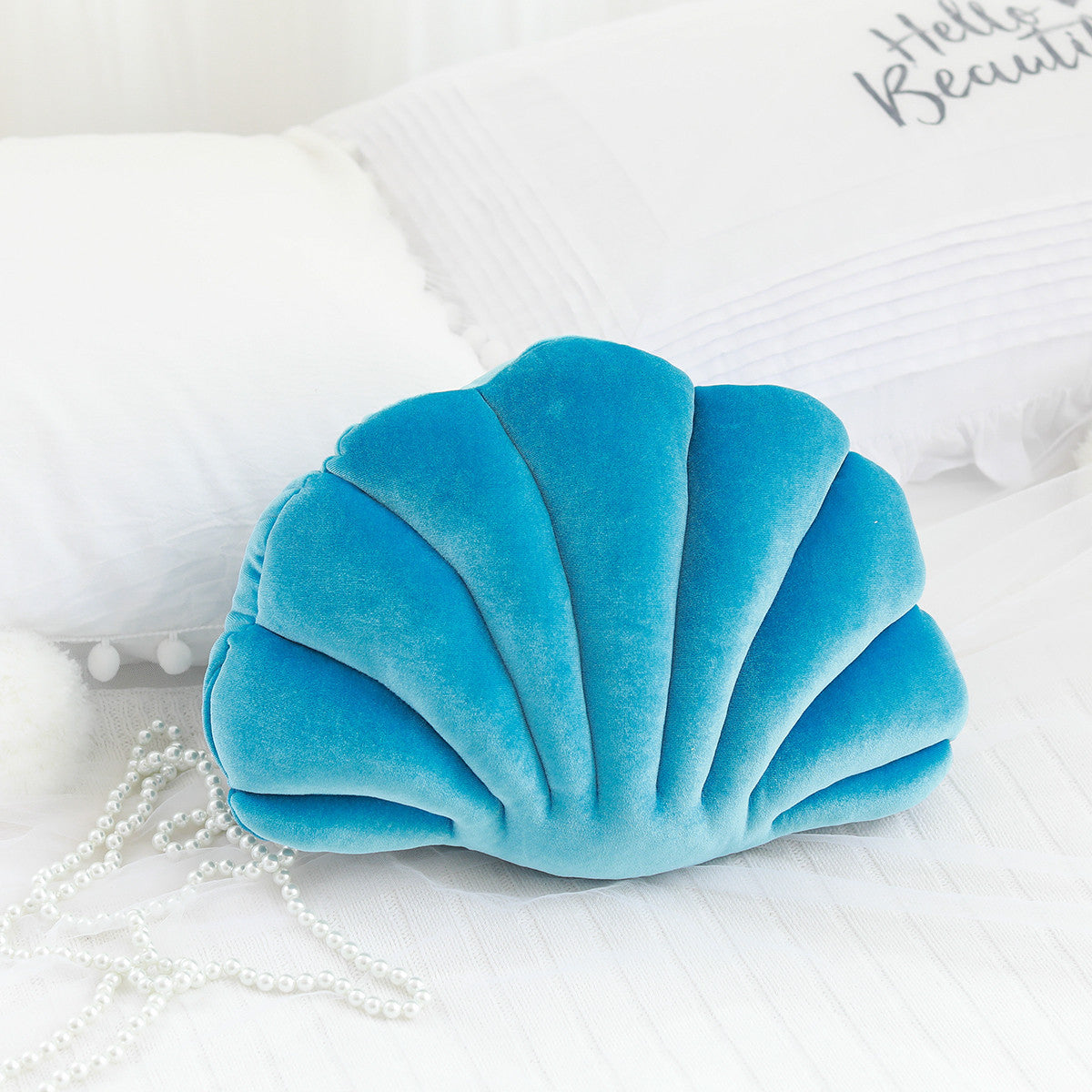 Almohada de concha de simulación, cojín, almohada para siesta de muñeca