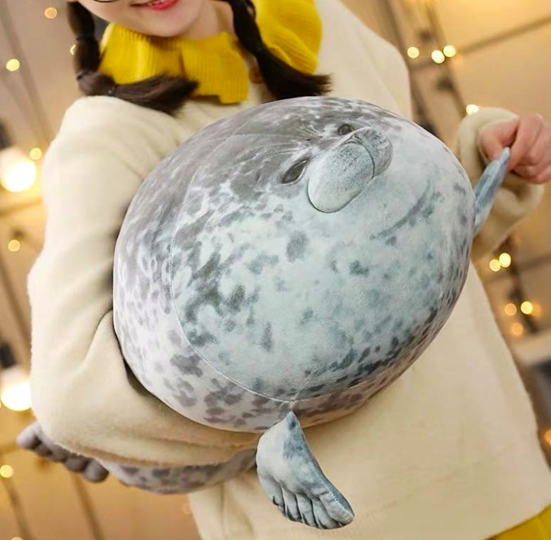 Juguete de peluche para acuario con almohada de foca grande