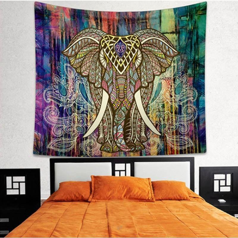 Tapisseries mandala éléphant