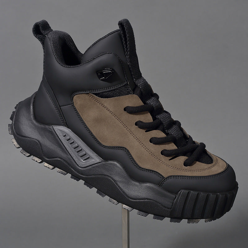 Chaussures pour hommes à plateforme haute, respirantes et légères