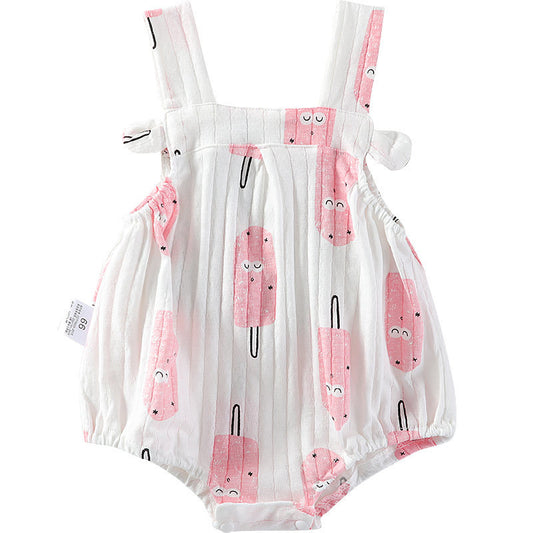 Robe une pièce pour bébé fille, barboteuse triangulaire pour nouveau-né