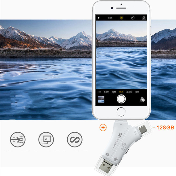 Lector de tarjetas de teléfono móvil TF SD multifuncional cuatro en uno universal