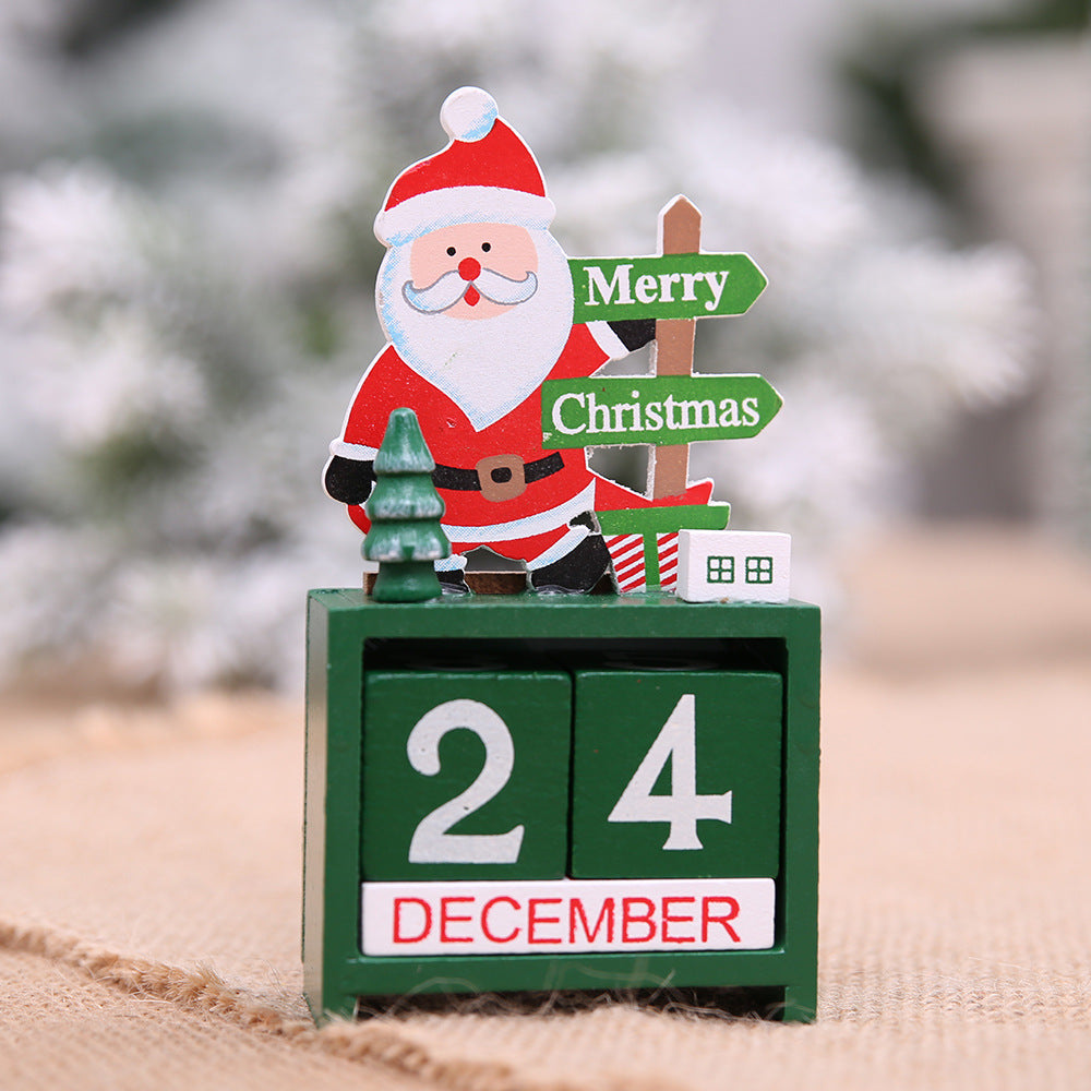 Décorations de calendrier en bois de Noël