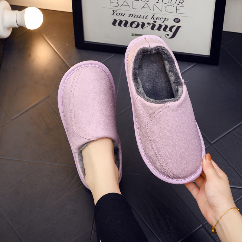 Fond épais de ménage antidérapant en cuir véritable chaud