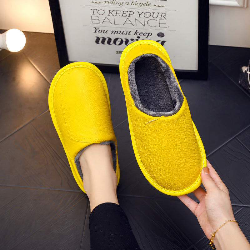 Fond épais de ménage antidérapant en cuir véritable chaud