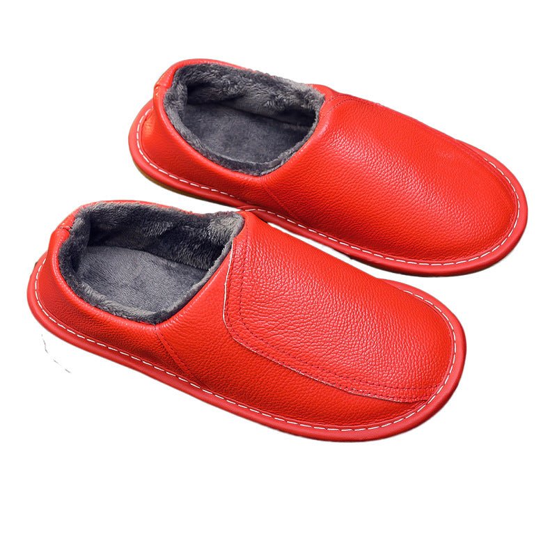 Fond épais de ménage antidérapant en cuir véritable chaud