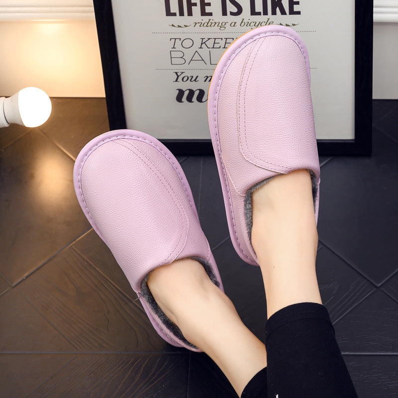 Fond épais de ménage antidérapant en cuir véritable chaud