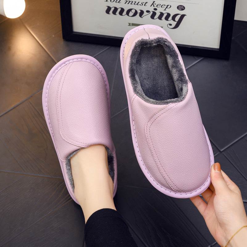 Fond épais de ménage antidérapant en cuir véritable chaud