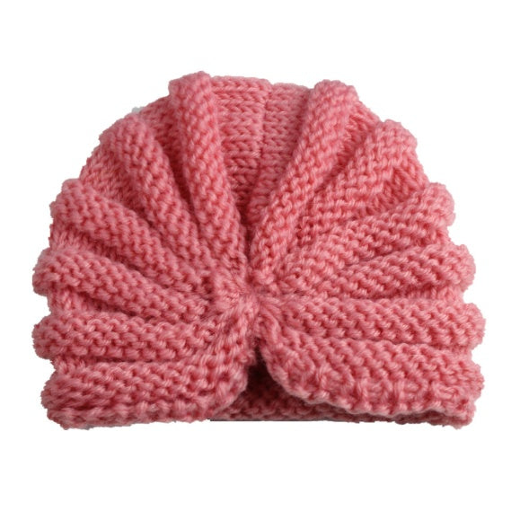 Casquette indienne en laine de couleur unie