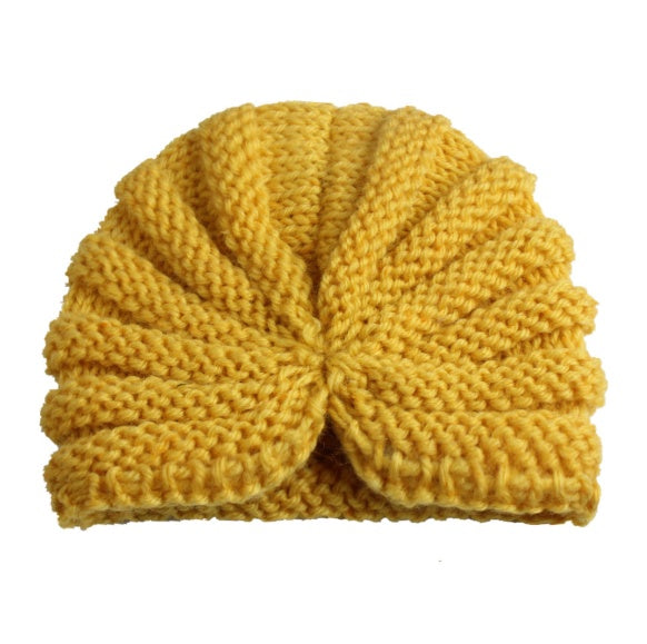 Casquette indienne en laine de couleur unie