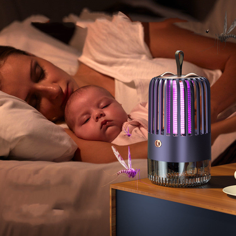 Lámpara silenciosa para matar mosquitos con succión de descarga eléctrica