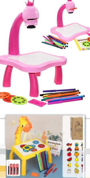 Planche à dessin de projection pour enfants Doodle