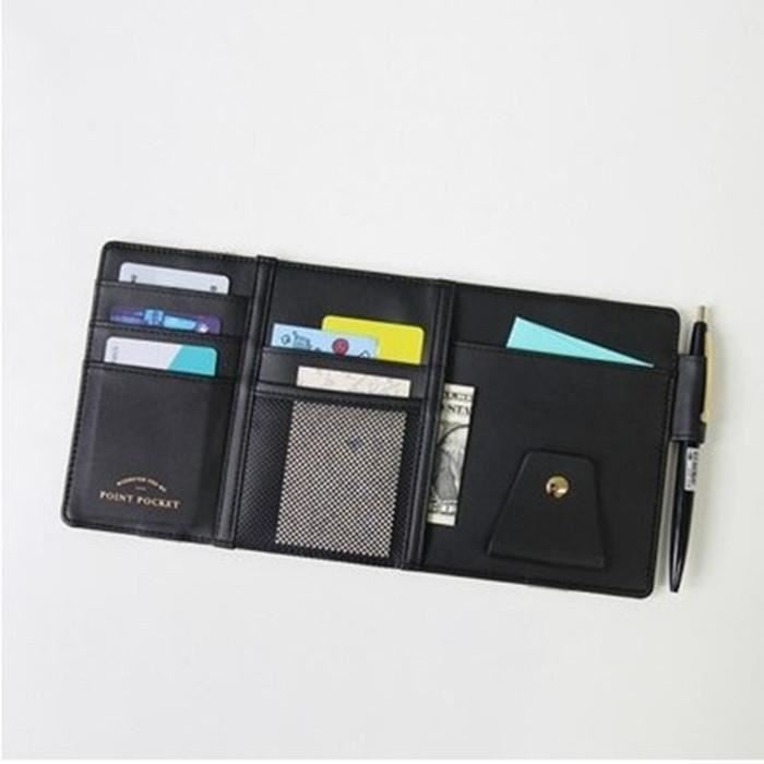 Car Auto Sun Visor Point Pocket Organizer Pouch Bag Card Glasses Storage Holder Car-Styling  IC Card Holder Sunshade Bag