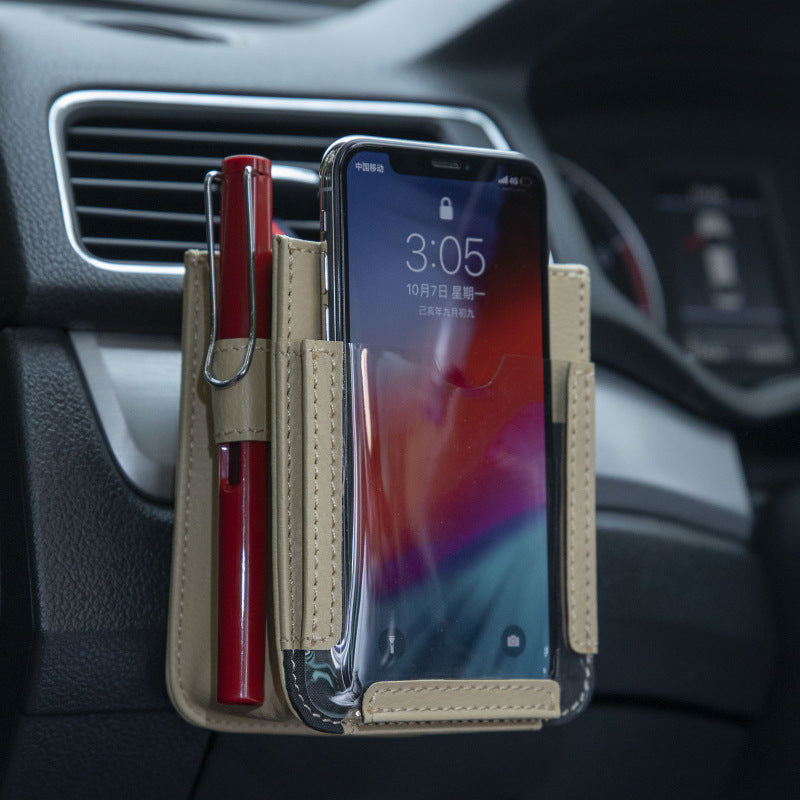 Bolsa multifuncional para guardar el teléfono en el coche