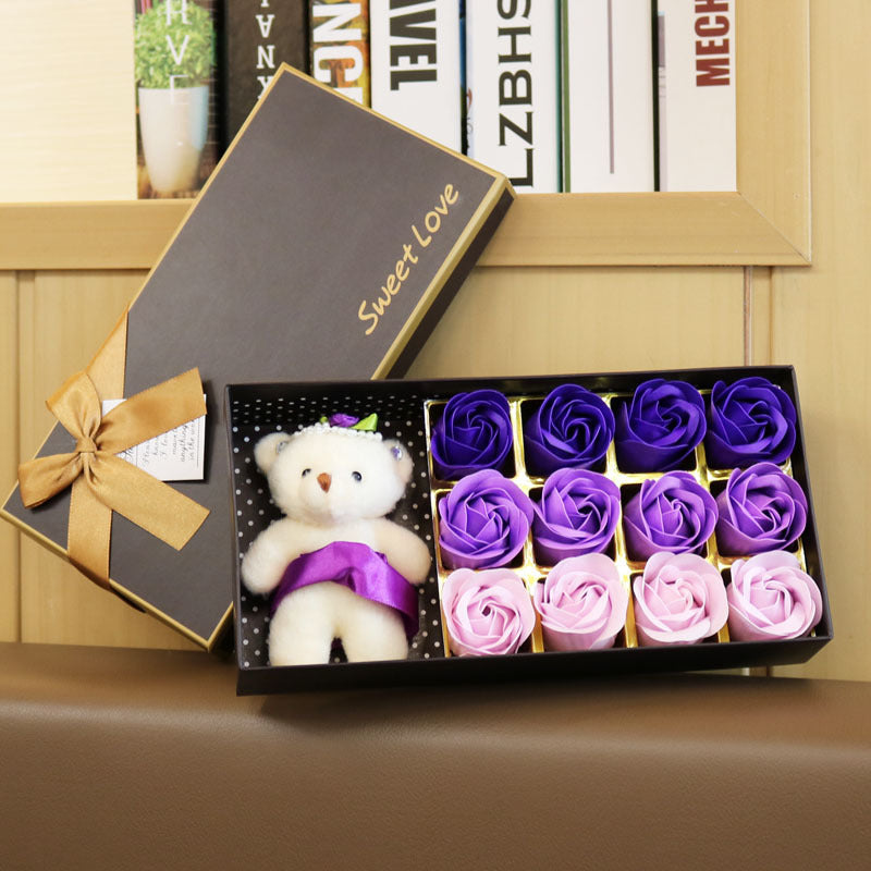 Fleur de savon dégradé 18 roses