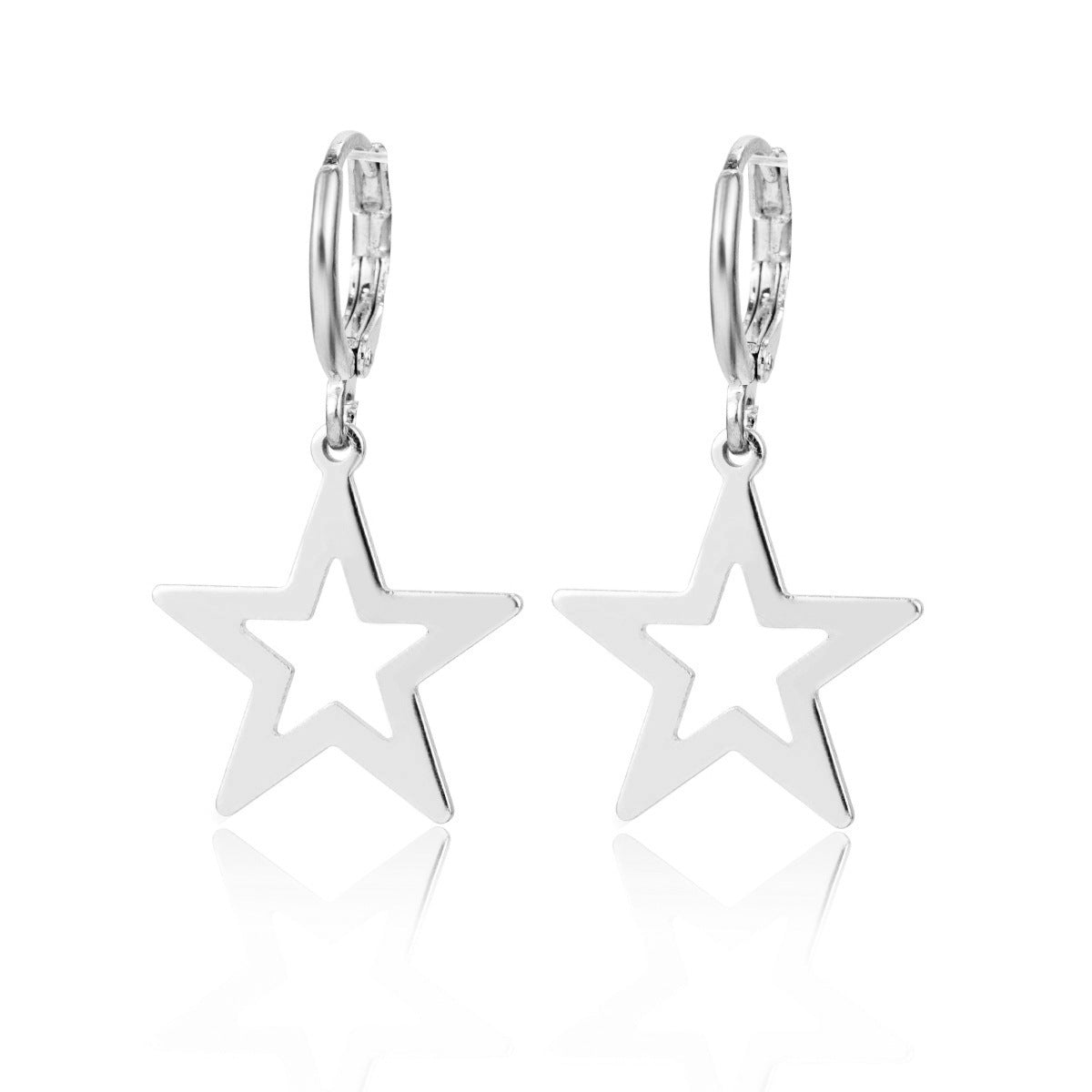 Mini Shell Rose Star Earrings