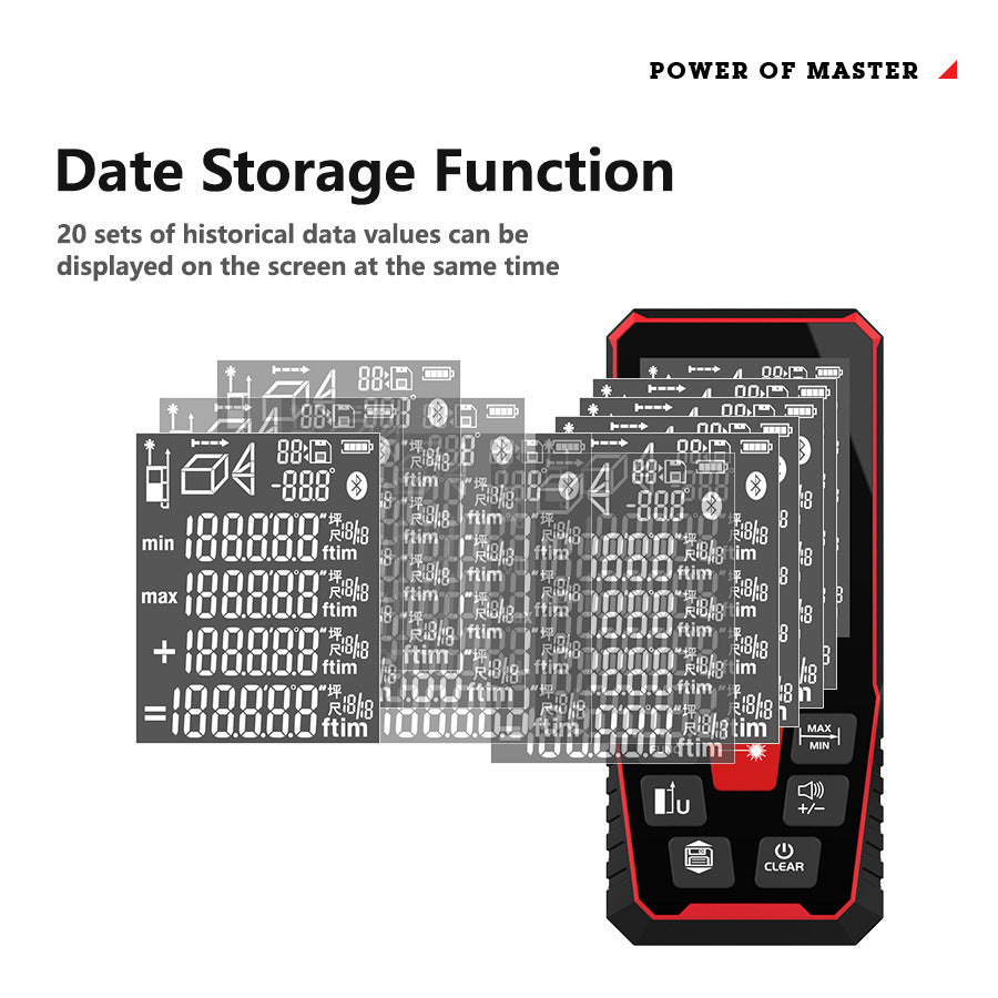 Telémetro láser 120 M 100 M Sala de medición Telémetro de construcción Telémetro láser Sin telémetro