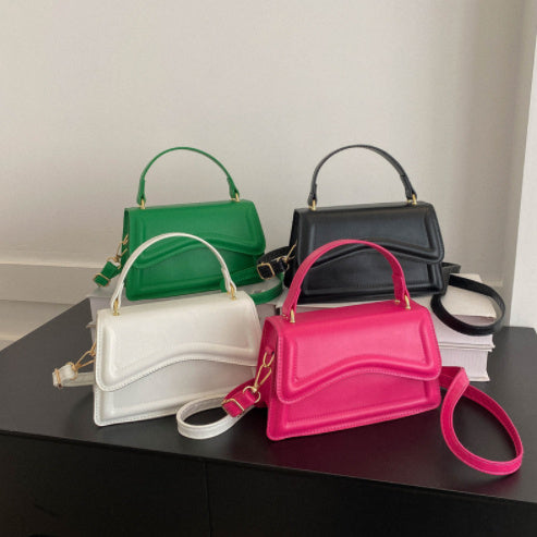 Small Square Women's Fashion Shoulder Solid Color Tote Crossbody