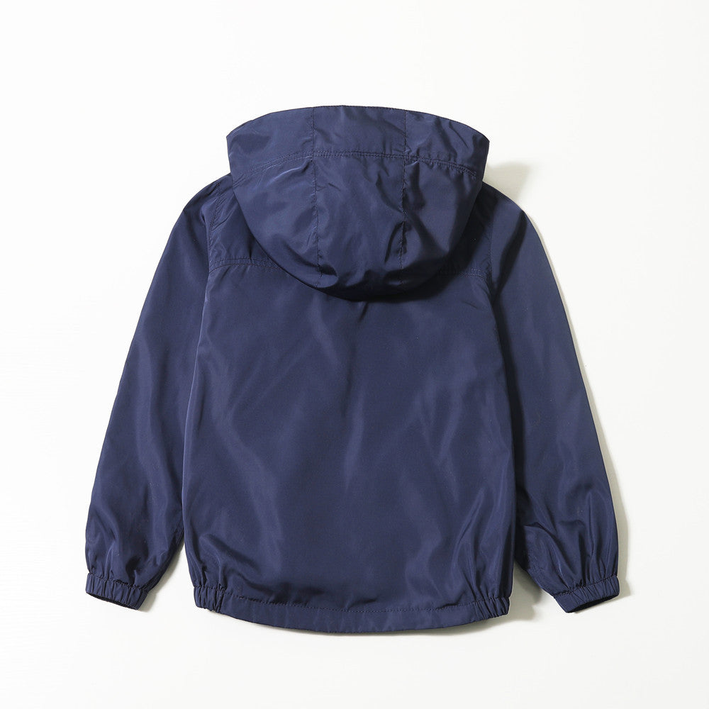 Manteau veste automne nouveau moyen et grand enfants capuche