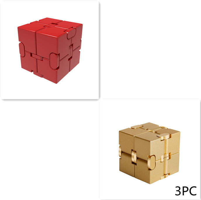 Jouet anti-Stress Cube infini en métal de qualité supérieure, décompresse Portable, jouets relaxants pour enfants et adultes