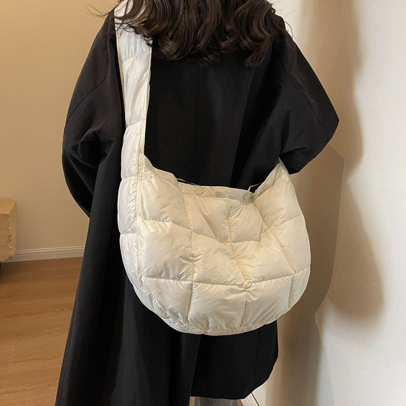 Sac en coton à carreaux de grande capacité pour femme