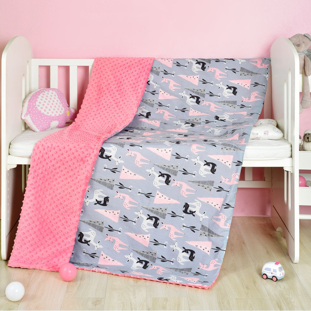 Couverture bébé dessin animé en coton, couverture pois confort bébé
