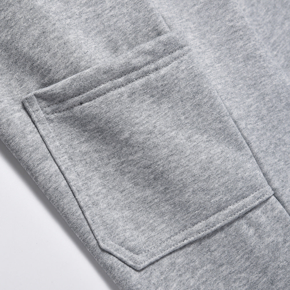 Men's Solid Color Casual Elastic Waist Wide Leg Loose Track Sweatpants