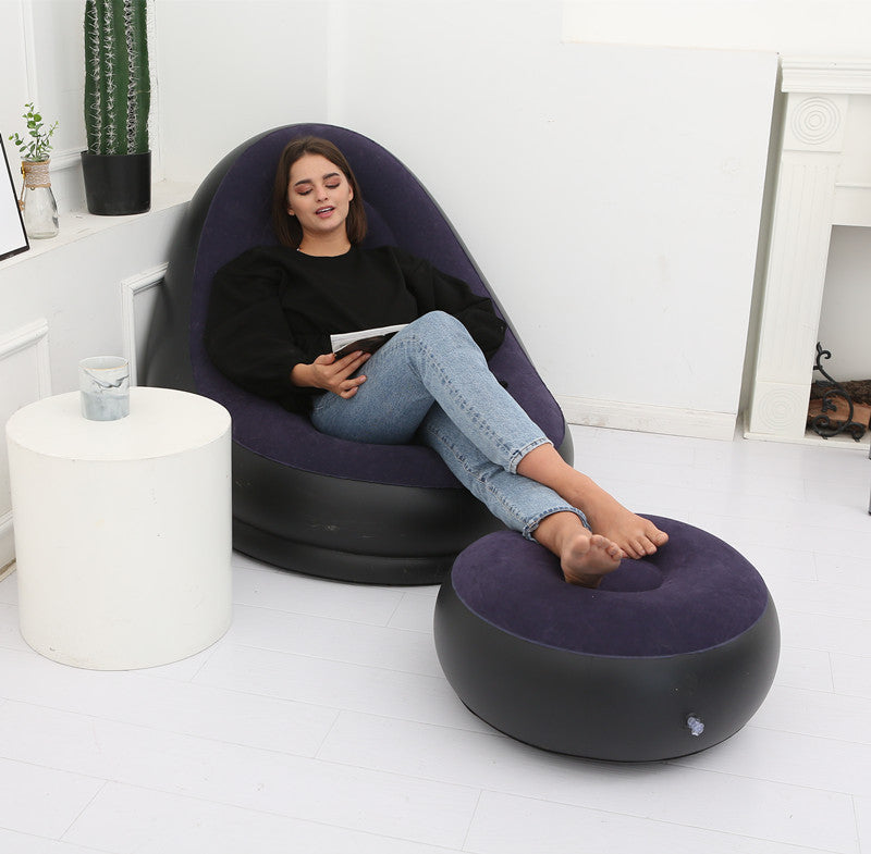 Pouf paresseux avec canapé pliant gonflable