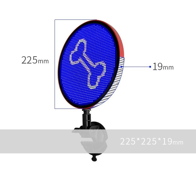 Écran de voiture LED, affichage polychrome de la publicité automobile