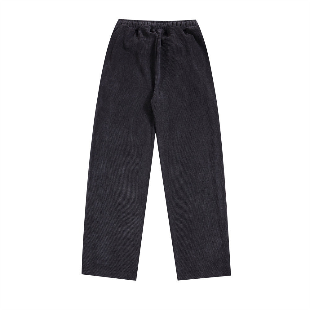 Solid Color With Fur Casual Pants Men
