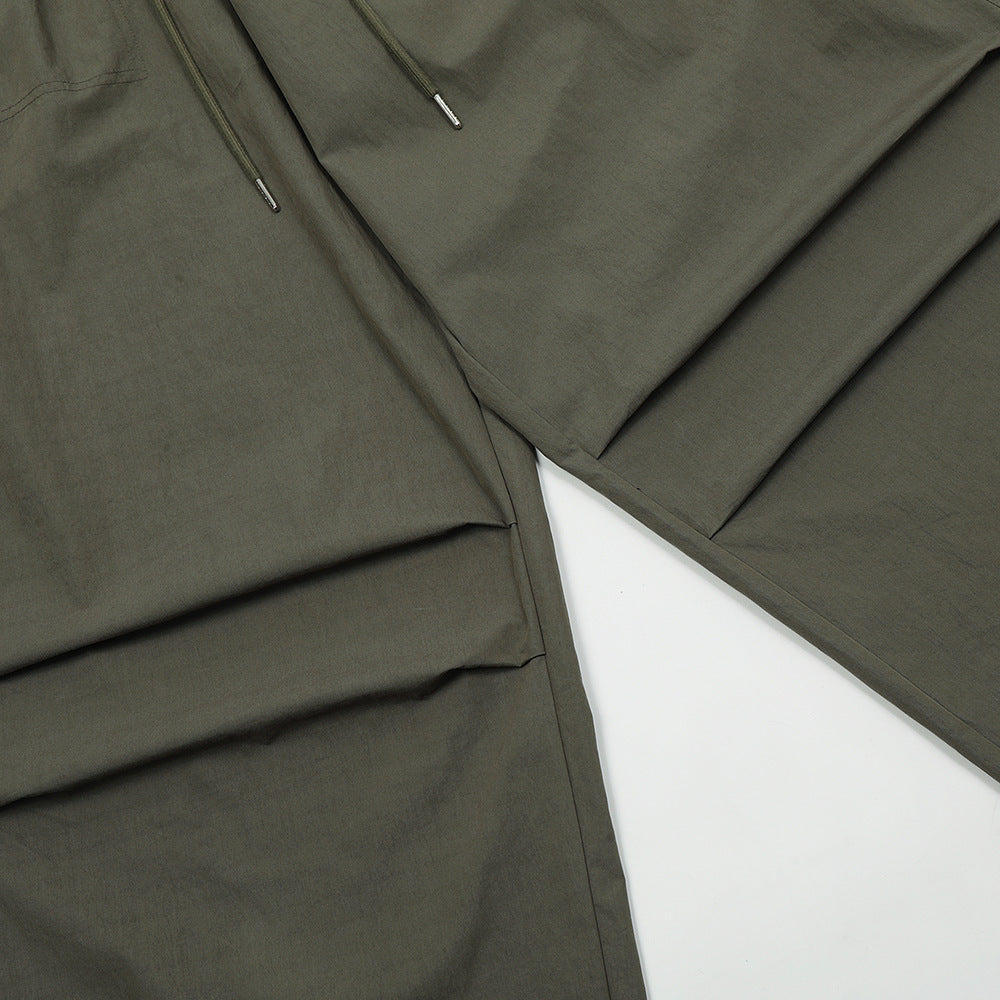 Men's Loose Outdoor Solid Color Casual Thin Sports Drawstring Pants