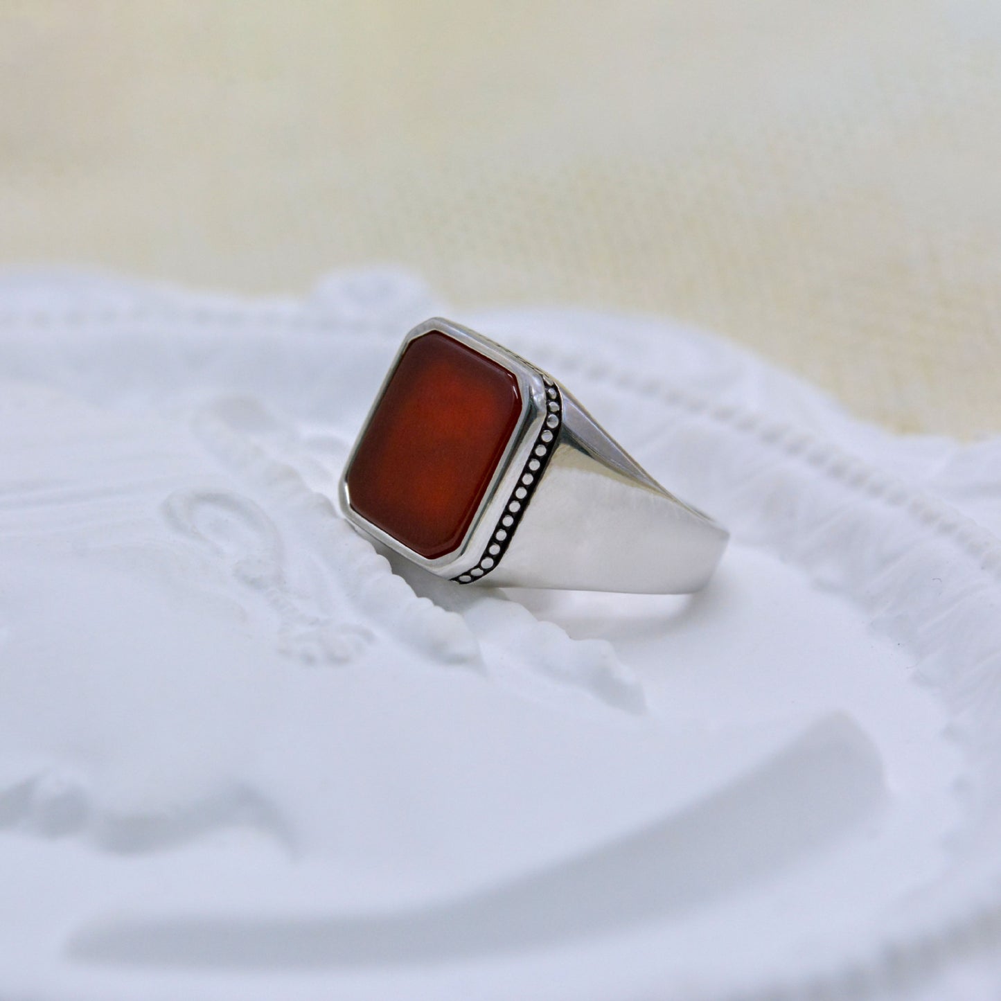 Women's Micro Inlaid Square Ring