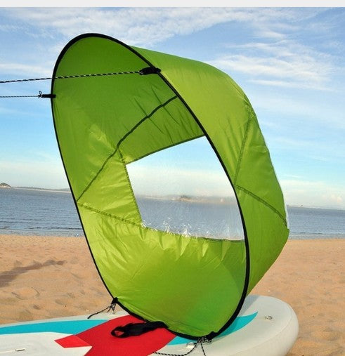 Voile de Kayak pliante, pagaie à vent, planche à pagaie Popup, voile de canoë Durable, aviron, bateau sous le vent