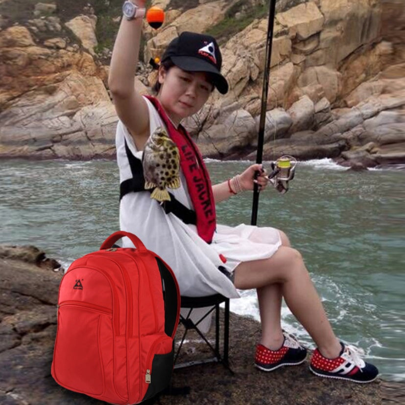 Mochila de hombro para equipo de pesca