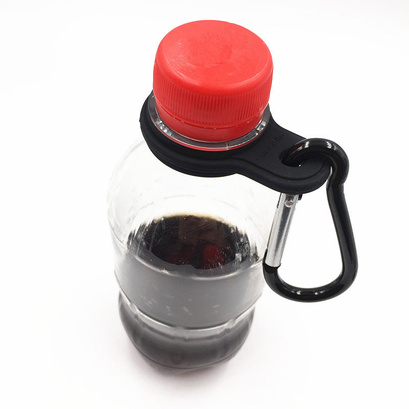 Hebilla para colgar botella de agua.