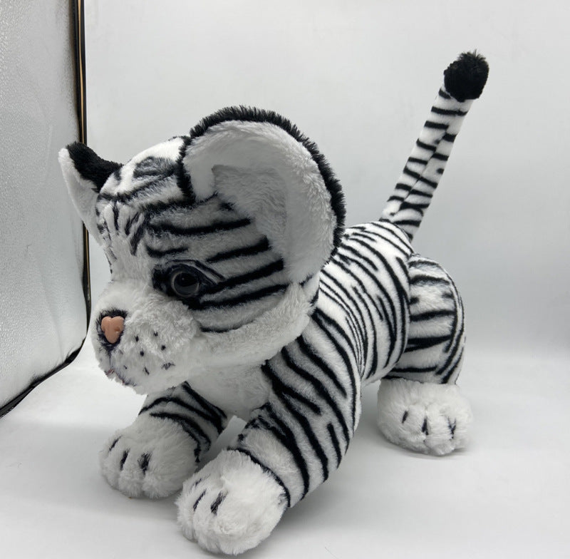 Véritable animal de compagnie ami en peluche jouet curieux en peluche animal de compagnie tigre jouet fille