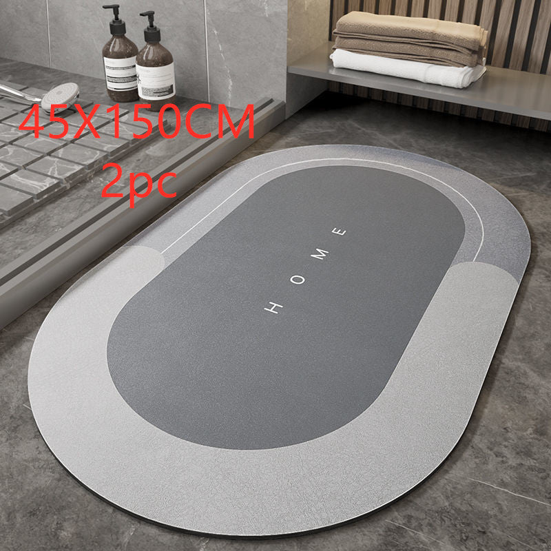 Alfombra de baño superabsorbente de piel de Napa, alfombra de baño de secado rápido, alfombras modernas simples antideslizantes para el suelo, alfombra de cocina a prueba de aceite para el hogar