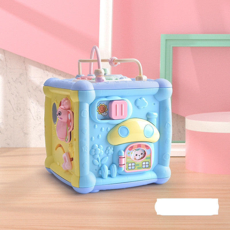 Jouet éducatif en polyèdre de tambour à tapoter pour enfants