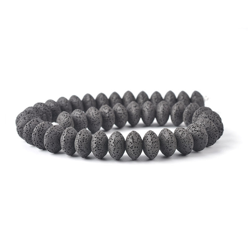 Perles rondes en roche volcanique, accessoires d'ornement DIY